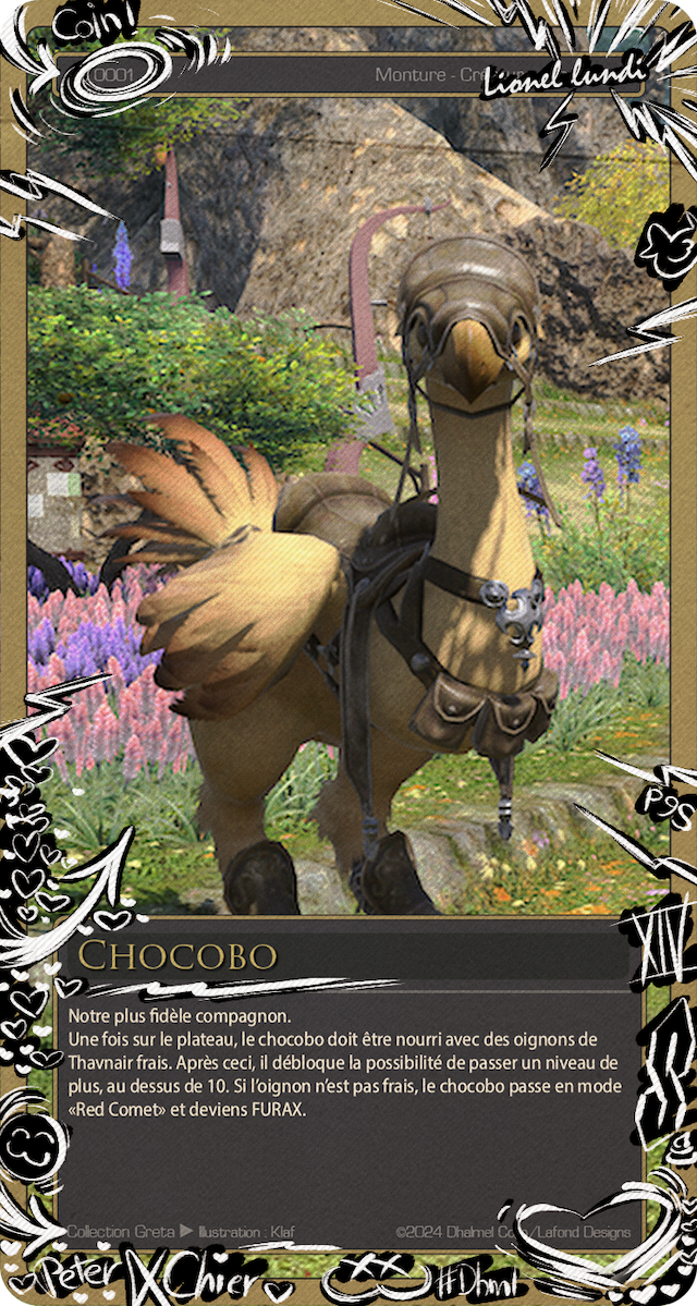 Carte 'the Dhalmel Card Game' : Chocobo, numéro : 1, type : 