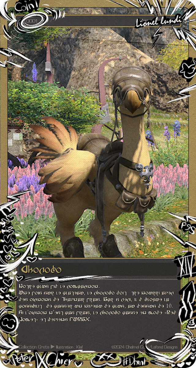 Carte 'the Dhalmel Card Game' : Chocobo, numéro : 1, type : 